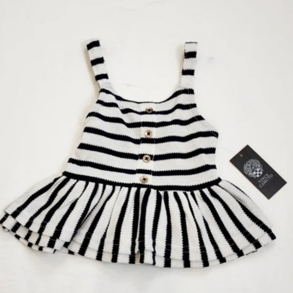 Vince Camuto Stripe 2 Pieces Sleeveless Shorts Set - Picture 3 of 7